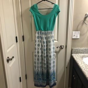 Paisley Print Maxi Dress